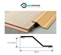 PASSATOIA ADESIVA A GRADINO "Z" OTTONE CM.103 PROGRESS PROFILES - Ferrero Ferram