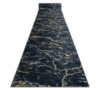 Passatoia antiscivolo LOTUS GALACTIC 9523 Marmo nero/oro - Lavabile - 80x700 cm - Runner per corridoio e cucina