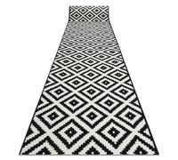 PASSATOIA BCF MORAD Ruta diamanti nero / crema 100 cm 100x300 cm