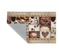 Passatoia con stampa digitale made in Italy, Coffee, 50x50cm