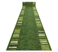 Passatoia Corridoio, Adagio antiscivolo, per cucina, corridoio, soggiorno, robusto, moderno, verde 67x330 cm