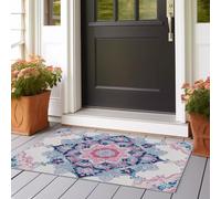 Passatoia Corridoio Simmetria e morbidezza dei motivi mandarini Tappeto Cucina Antiscivolo Lavabile 60x180 cm Assorbente per Porta, Ingresso Interno e Lavanderia rosa