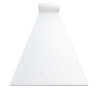 Passatoia Corridoio, Tappeto moderno RUMBA antiscivolo, per corridoio, soggiorno, per il matrimonio, bianco, 100x250 cm