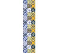 Passatoia da cucina, 100% Made in Italy, Tappeto antimacchia con stampa digitale, Runner antiscivolo e lavabile, Modello Geometrico - Dianne, cm 180x52