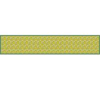 Passatoia da cucina, 100% Made in Italy, Tappeto antimacchia con stampa digitale, Runner antiscivolo e lavabile, Modello Flowers - Bianca, cm 280x52