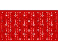 Passatoia da cucina, 100% Made in Italy, Tappeto antimacchia con stampa digitale, Runner antiscivolo e lavabile, Modello Natale - Cairo, cm 100x52