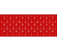 Passatoia da cucina, 100% Made in Italy, Tappeto antimacchia con stampa digitale, Runner antiscivolo e lavabile, Modello Natale - Cairo, cm 140x52
