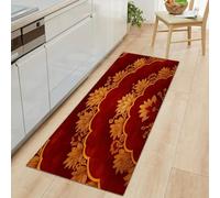 Passatoia Ingresso Fiore Architettura Classico Simmetrico, Tappeto Lungo Corridoio 60 x 150 cm - Tappeto Lavabile Stile Cinese Tradizionale Antiscivolo per Camera da Letto Cucina Ingresso
