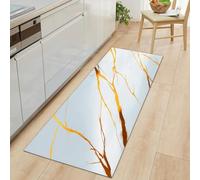 Passatoia Ingresso Strisce Marmo Pietra Natura Trama, Tappeto Lungo Corridoio 40 x 120 cm - Tappeto Lavabile Design Semplice Antiscivolo per Camera da Letto Cucina Ingresso