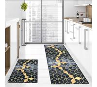 Passatoia per corridoio e cucina, tappeto a pelo corto lavabile con retro in gomma antiscivolo, per camera da letto, soggiorno e ideale come tappeto da cucina, 60 x 120 cm