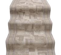 Passatoia Scala Scalinata Ingresso Bordata Tappeto Corridoio Gradini Antiscivolo 67x300 Cm Beige