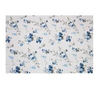Passatoia Tappeto Guida Zerbino Cucina Bagno Corridoio METRAGGIO Rose ROSELLINE -Blu-50x380