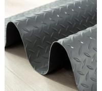 Passatoia Zerbino Tappeto Rivestimento Pavimenti in PVC Antiscivolo Flessibile e Resistente Disegno Bollato(Color:Gray,Size:160x500cm,Thickness:2.5mm)