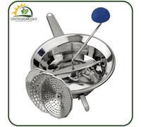 PASSATUTTO MANUALE OMAC INOX 18/10 CON RETINE INTERCAMBIABILI