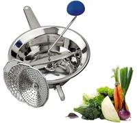 PASSATUTTO PASSAPOMODORO MANUALE Ø CM 20 OMAC CORPO IN ACCIAIO INOX 3 FILTRI