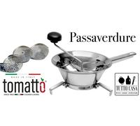 PASSAVERDURA PASSATUTTO IN ACCIAIO INOX 3 DISCHI INTERCAMBIABILI CM 20 24 26 RON