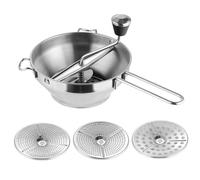 Passaverdure con 3 dischi di macinazione intercambiabili Passaverdure a manovella in acciaio inox per di pomodoro, composta di mele, conserve per di pomodoro