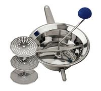 Passaverdure Manuale in Acciaio 24 CM con 3 Dischi - Passatutto - Passapomodoro