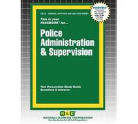 Passbooks Police Administration & Supervision (Tascabile)