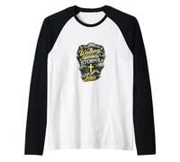 Passeggiando Attraverso Le tempeste con Gesù Christian Faith Design Maglia con Maniche Raglan