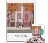 Passeggiata autunnale a New York, puzzle da 1000 pezzi per adulti e ragazzi, giocattoli, giochi educativi antistress, adatti per la decorazione della scrivania, 38x26cm