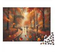 Passeggiata autunnale nel parco 1000 Tessere Luce nella foresta Cartone Resistente Puzzle Per Ragazzi 14+, Difficile Sfida, Idea Regalo Natale Premium Immagini Vibranti 52x38cm/1000pcs