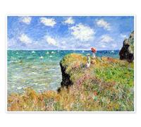 Passeggiata in cima alla scogliera a Pourville Poster di Claude Monet 90 x 70 cm Quadri Decorazione per pareti
