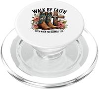 Passeggiata per fede Bibbia Verso Cristiano Gesù Design PopSockets PopGrip per MagSafe