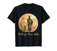 Passeggiata per i monaci della Pace con Aloka Dog Monks Minimalist Zen Maglietta