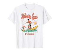 Passeggiata sul lungomare Florida Melbourne Beach FL per surfisti, Surf e Pesca Maglietta