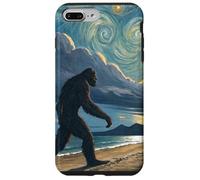 Passeggiata sulla spiaggia tropicale di Bigfoot sotto i cieli crepuscolari stellati Custodia per iPhone 7 Plus/8 Plus