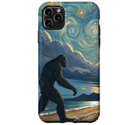 Passeggiata sulla spiaggia tropicale di Bigfoot sotto i cieli crepuscolari stellati Custodia per iPhone 11 Pro Max