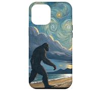 Passeggiata sulla spiaggia tropicale di Bigfoot sotto i cieli crepuscolari stellati Custodia per iPhone 12 Pro Max