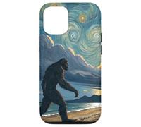 Passeggiata sulla spiaggia tropicale di Bigfoot sotto i cieli crepuscolari stellati Custodia per iPhone 12/12 Pro