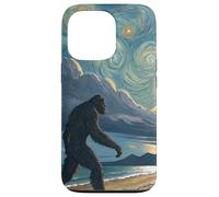 Passeggiata sulla spiaggia tropicale di Bigfoot sotto i cieli crepuscolari stellati Custodia per iPhone 13 Pro