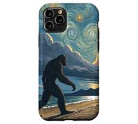 Passeggiata sulla spiaggia tropicale di Bigfoot sotto i cieli crepuscolari stellati Custodia per iPhone 11 Pro