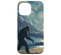 Passeggiata sulla spiaggia tropicale di Bigfoot sotto i cieli crepuscolari stellati Custodia per iPhone 13 Pro Max
