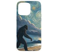Passeggiata sulla spiaggia tropicale di Bigfoot sotto i cieli crepuscolari stellati Custodia per iPhone 15 Pro Max