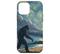 Passeggiata sulla spiaggia tropicale di Bigfoot sotto i cieli crepuscolari stellati Custodia per iPhone 12 mini