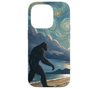 Passeggiata sulla spiaggia tropicale di Bigfoot sotto i cieli crepuscolari stellati Custodia per iPhone 14 Pro