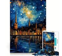 Passeggiata tranquilla a Zurigo Puzzle da 1000 pezzi per adolescenti Gioco di intelletto, momento di condivisione, taglio di qualità, regalo memorabile (38x26cm)