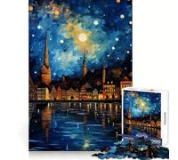 Passeggiata tranquilla a Zurigo Puzzle da 1000 pezzi per ragazzi Gioco di intelletto, momento di condivisione, taglio di qualità, regalo memorabile (38x52cm)