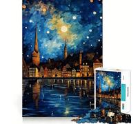 Passeggiata tranquilla a Zurigo Puzzle da 1000 pezzi per ragazzi Stimola la memoria, rilassante, divertente, da assemblare (50x75cm)