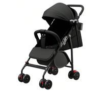 Passeggini a quattro ruote seduti e sdraiati, passeggini pieghevoli (con cuscinetti di cotone, zanzariere e portabicchieri) Nota: può sedersi o sdraiarsi C'è una cintura regolabile dietro la schiena A