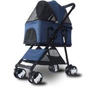 Passeggini di lusso per animali domestici divisi per cani/gatti di taglia piccola e media Passeggino per gatti 3 in 1 economico/valigia per animali domestici/culla per seggiolino auto Cestino stacca