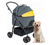 Passeggini Per Animali Domestici Carrello Da Passeggio A 4 Ruote Con Supporto Rimovibile Carrello Da Viaggio Pieghevole Per Cani Di Piccola Taglia Media Gatti Capacità Fino A 25 Kg