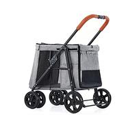 Passeggini per cani Cani di taglia grande Carrozzina per animali premium Passeggino di lusso per cani di grandi dimensioni Passeggino per animali a 4 ruote Carrello pieghevole Carrello da passeggio