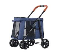 Passeggini per cani da viaggio per animali domestici per cani di taglia grande Passeggino per cani di grandi dimensioni Carrello multiplo per gatti per animali domestici Carrello pieghevole per 2 ga