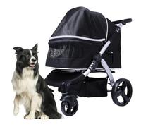 Passeggini per cani di taglia grande, passeggino per cani passeggino da viaggio passeggino per cani di grossa taglia / 2 gatti, passeggino grande ideale per animali gemelli o animali domestici