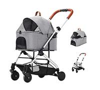 Passeggini per cani Passeggino per cani di taglia media Facile da piegare con una mano e accesso senza cerniera Passeggino per animali premium Passeggino per cani di gatto Passeggino con staccabile